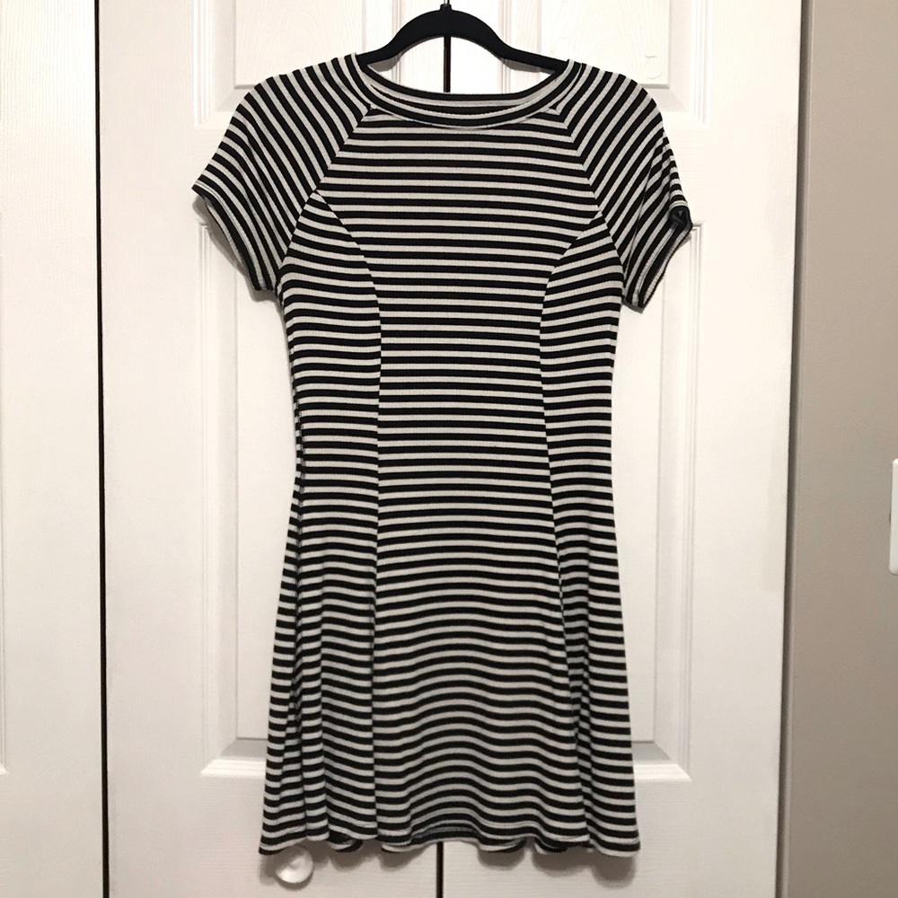BDG Black and White Skater Dress